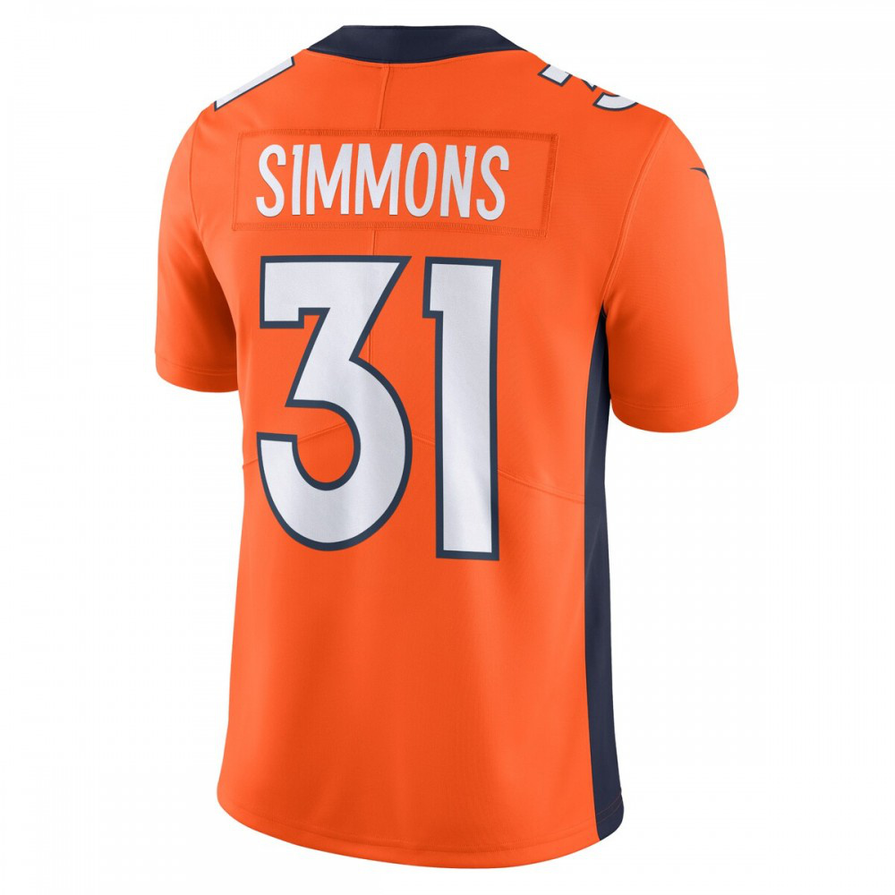 Justin Simmons Denver Broncos Nike Vapor Untouchable Limited Jersey - Orange-GridironStore